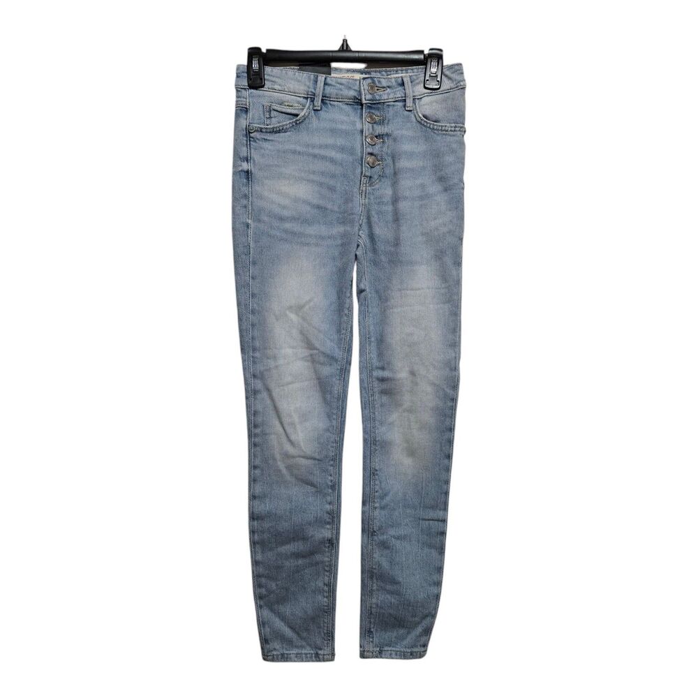 Guess Jeans Women's Size 25 Reborn Light Wash Button Front Skinny High Rise NEW